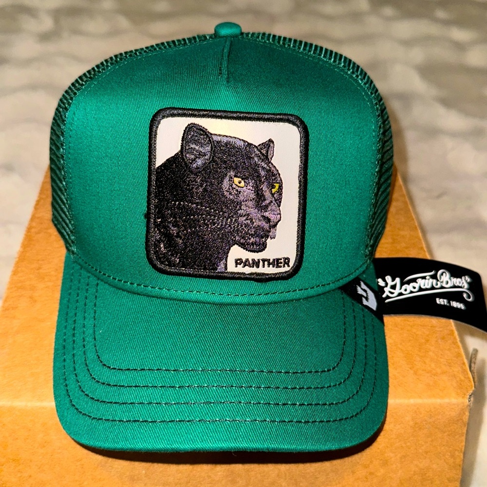 GOORIN BROS THE PANTHER TRUCKER MENS GREEN HAT